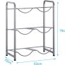 5 Gallon Water rack Jug Holder for 6 Bottles 3-Tier Water Cooler Jug Rack, Detachable Bottle Storage Shelves for Office Home Use Image 2