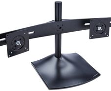 Ergotron DS100 Dual Monitor Desk Stand | Horizontal | Up to 24" Monitors