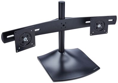 Ergotron DS100 Dual Monitor Desk Stand | Horizontal | Up to 24" Monitors