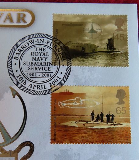 Submarines at War Royal navy first day coin stamp cover 1997 WWII Dollar
