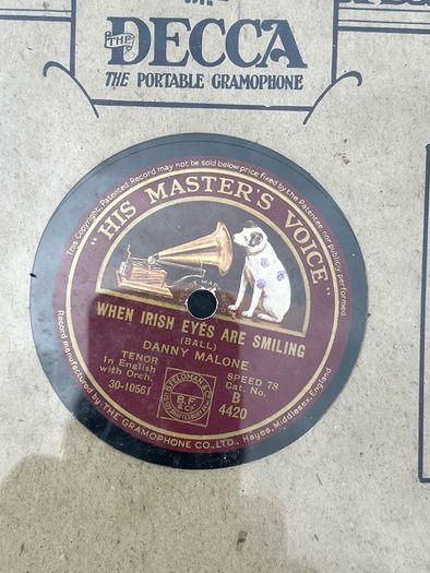 Vintage Framed 78 Speed Records