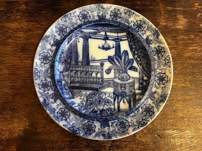 Antique Blue Tf & Sons Plate