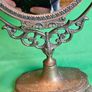 Ornate Victorian Style Brass Swivel Vanity Mirror  Antique Dressing Table Mirror Image 9