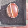 Vintage Large Agate Sterling Silver Ring Image 2
