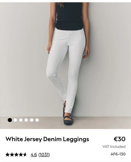 Next Denim Jersey Leggings - Full Length - Size - U.K.18 - RRP - 30.00