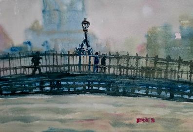 halfpenny  .. for your thoughts watercolour