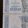 1991 Central Bank of Ireland 20 Pound Notes in Sequence Image 3