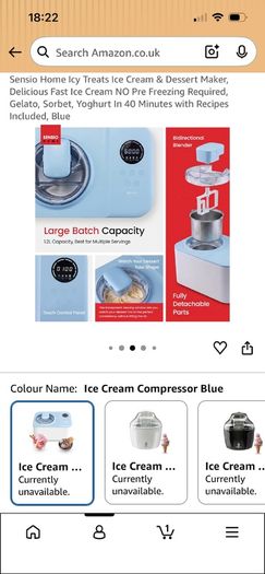 Sensio Ice-Cream Maker
