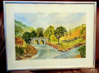 "meeting of the waters" watercolour