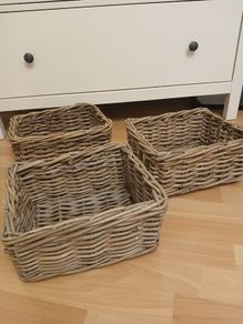 3 x IKEA Byholma storage baskets