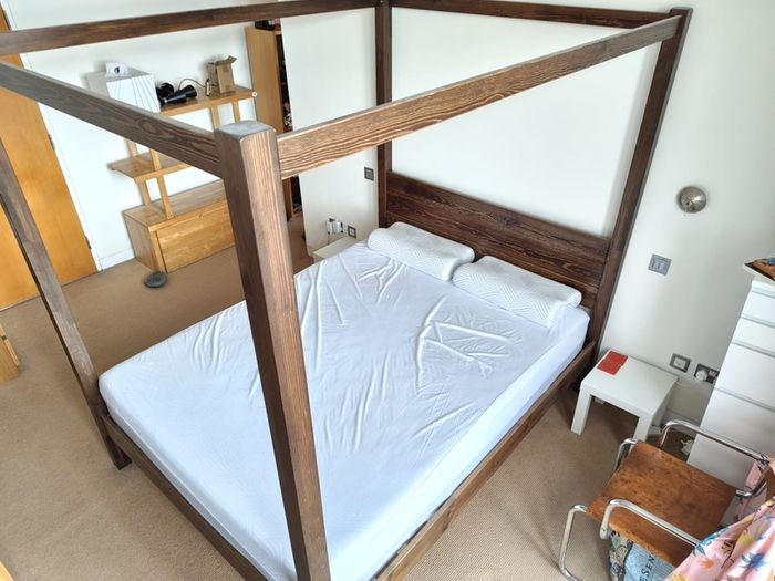 Get Laid Beds Classic Four Poster Canopy Bed EU King