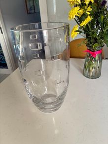 Waterford Crystal John Rocha Geo Pattern 14 Inch Vase