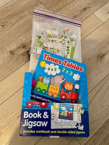 Double sided jigsaw and book times tables