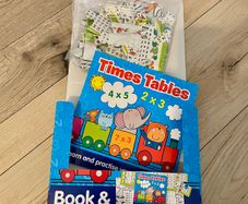 Double sided jigsaw and book times tables