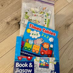 Double sided jigsaw and book times tables