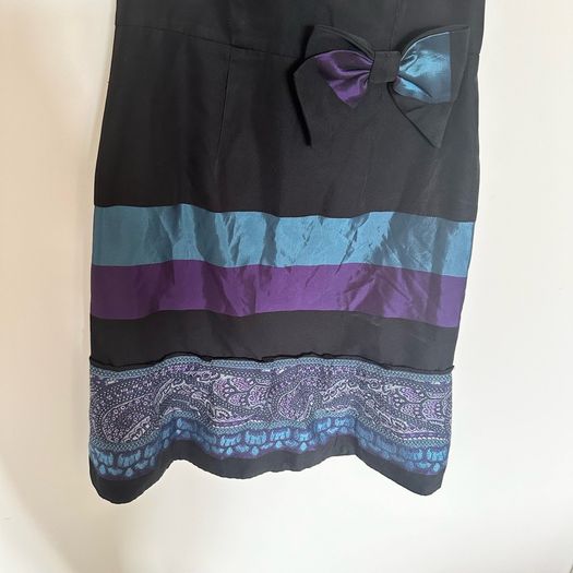 Topsi Strapless Black Dress UK10