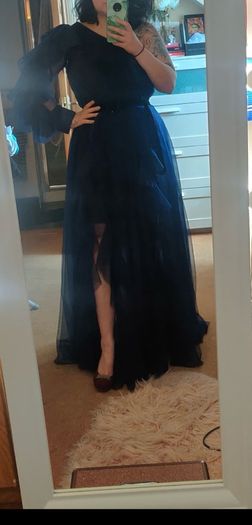 Navy long dress size M-L TS couture atelier designer special occasion  dress