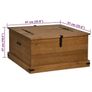 Storage Chest HALDEN White 91x91x47 cm Solid Wood Pine Image 4
