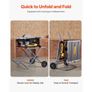 Portable Table Saw Stand, 159 kg/350 lbs Load Capacity, Rolling Foldable Table Saw Table with 203 mm/8 inches Rubber Wheels, Heavy Duty Construction Image 2