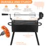 EU UK US 2-in-1 Grill&Electric Rotisserie Kit Automatic Barbecue BBQ Outdoor Folding Roaster, Roast Stove Grill Stainless Steel Image 4