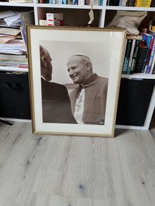 For sale is a rare, authentic vintage photograph capturing a historic moment from Pope John Paul 2 landmark papal visit to Ireland.
