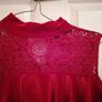 ladies cold shoulder velvet dress with sleeves Image 2