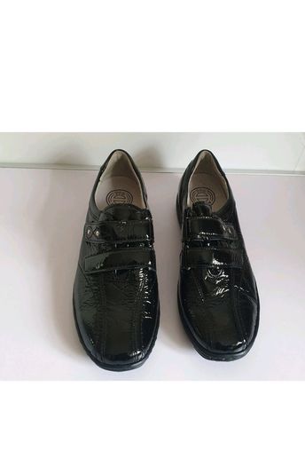 Waldlaufer Henni Black Patent Leather Comfort Shoes UK 3.5 Wide Fit BNIB  CAN POST