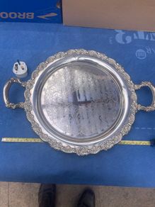 Silver Tray and cups