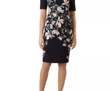 NEW - HOBBS Astraea Floral Sheath Dress  UK 14
