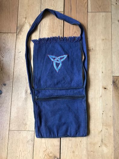 Blue Canvas Shoulder Bag