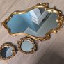 Stunning 3-Piece Vintage Gilt Mirror Set Rococo & Cherub Style Image 5
