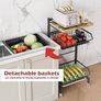 NEW SALE | Storage Rack,kitchen Trolley,Vegetable Trolley on Wheels,4 Tier Image 5