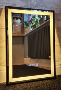 LED Bathroom Mirror Black Frame Antifog