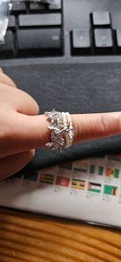 Sumiyaki Butterfly Faux Pearl Adjustable Ring