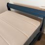 Single Ikea Neiden wooden bed, blue, with mattress Image 3