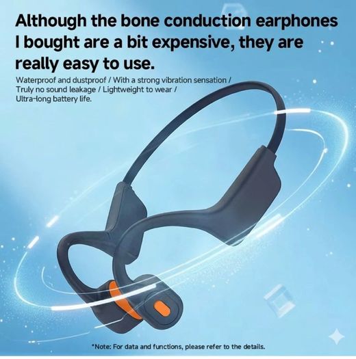 Bone Conduction Headphones Bluetooth 5.4 IP67 Waterproof Sports Stereo