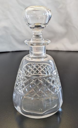 Vintage Cut Glass Whisky Spirit Decanter with Stopper 17cm
