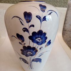 Vintage Ceramic Hand Painted Oriental Vase
