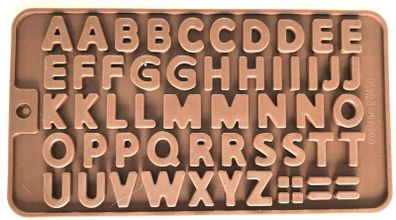 Alphabet shaped silicone chocolate mould