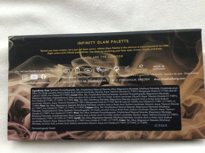 Linda Hallberg Brand New Infinity Glam Palette