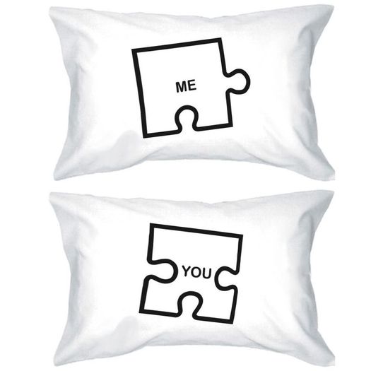 Funny Me and You JIgsaw pieces Cushion covers