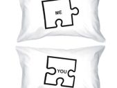 Funny Me and You JIgsaw pieces Cushion covers