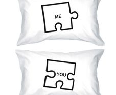 Funny Me and You JIgsaw pieces Cushion covers