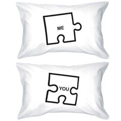 Funny Me and You JIgsaw pieces Cushion covers