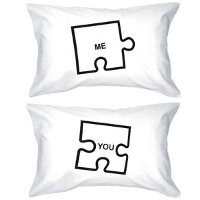 Funny Me and You JIgsaw pieces Cushion covers