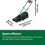 Cordless Lawn Mower ROTAK18V-34 (Cutting Width: 34 cm, Height of Cut: 25-65 mm, 35 l Fabric Grass Bag, Mulch plug, without Battery Image 6