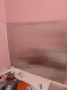steel backsplash