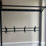 Metal Black coat rack with shoe bench Image 3