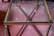 Mid-century brass &amp; glass coffee table