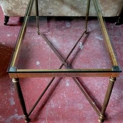 Mid-century brass & glass coffee table